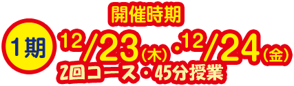 1期2回コース(45分)